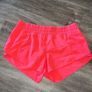 Zella neon pink running shorts, size Large